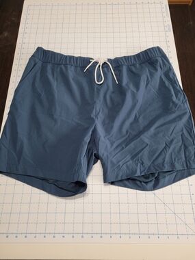 Men's Blue Drawstring Athletic Shorts